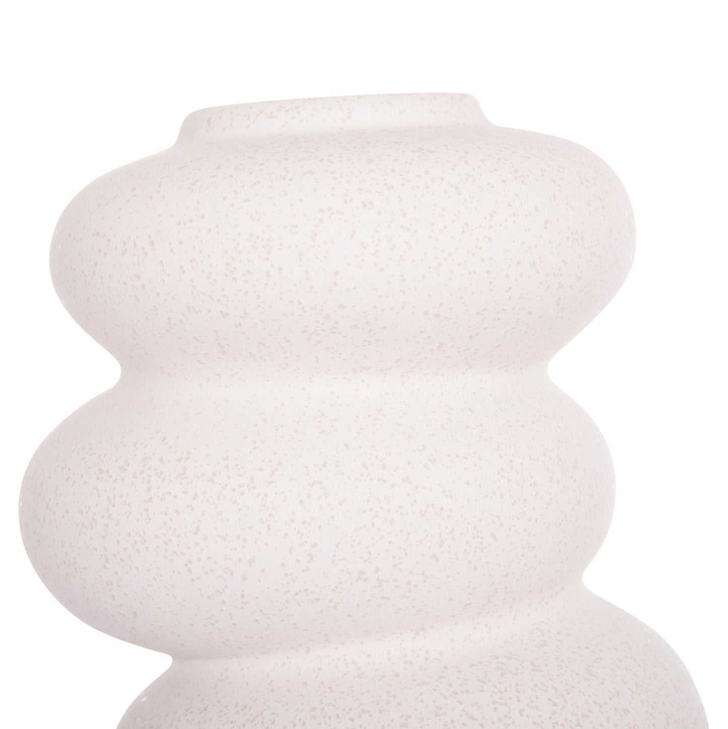 CERAMIC TABLE DECOR ROOK HM4628.01 OFF WHITE WITH CRYSTALLISATION Φ14x19Hcm.