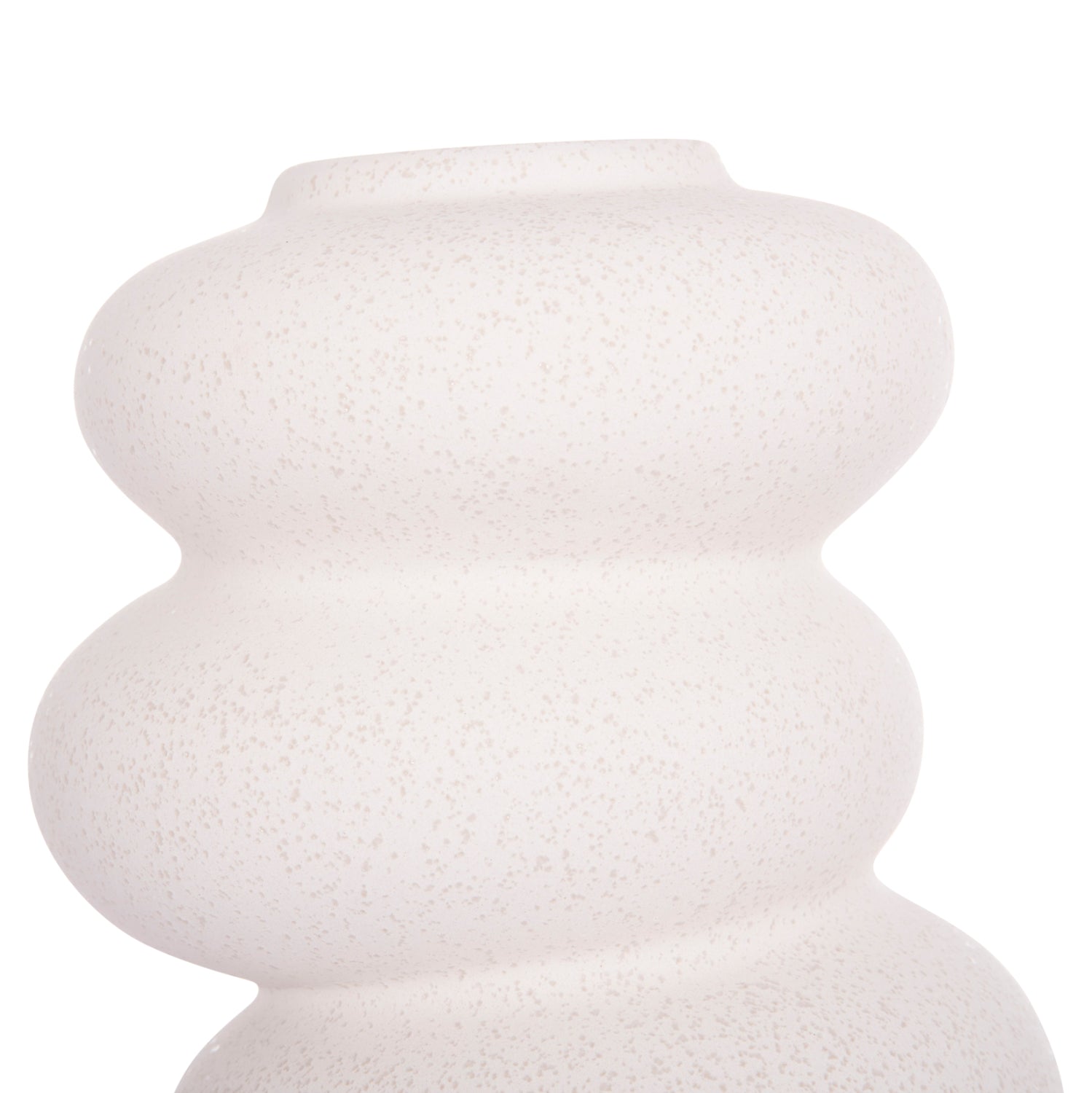 CERAMIC TABLE DECOR ROOK HM4628.01 OFF WHITE WITH CRYSTALLISATION Φ14x19Hcm.