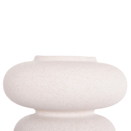 CERAMIC TABLE DECOR ROOK HM4629.01 OFF WHITE WITH CRYSTALLISATION Φ18x17Hcm.