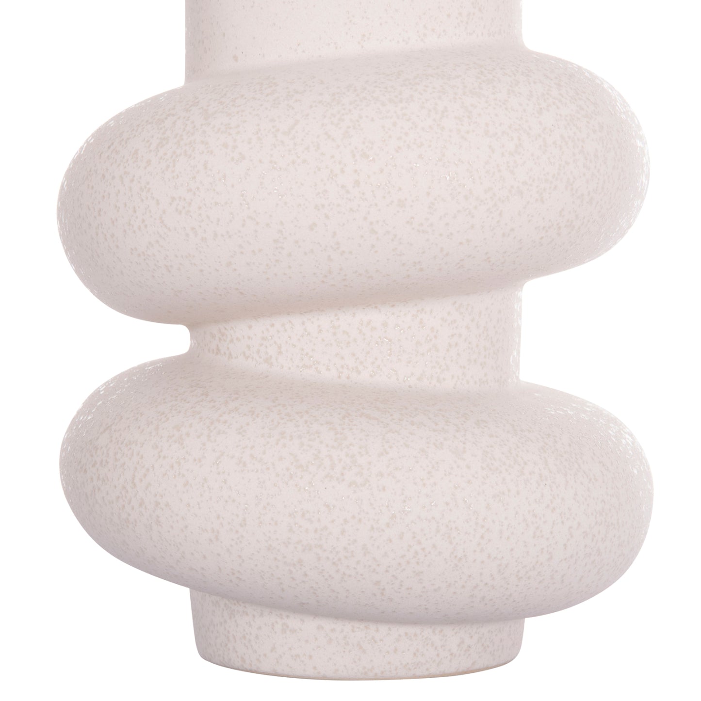 CERAMIC TABLE DECOR ROOK HM4627.01 OFF WHITE WITH CRYSTALLISATION Φ16x25,5Hcm.