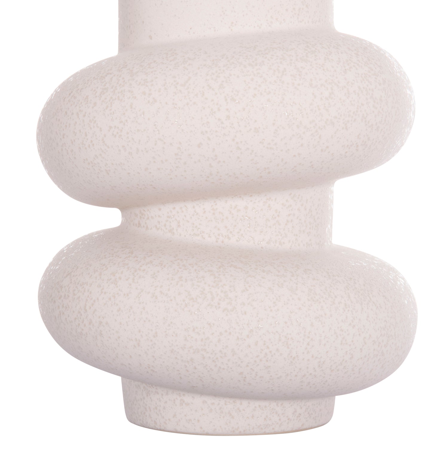 CERAMIC TABLE DECOR ROOK HM4627.01 OFF WHITE WITH CRYSTALLISATION Φ16x25,5Hcm.