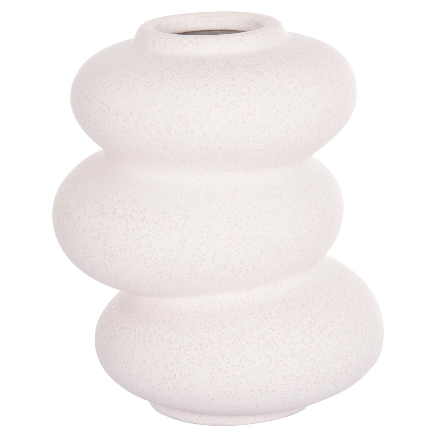 CERAMIC TABLE DECOR ROOK HM4628.01 OFF WHITE WITH CRYSTALLISATION Φ14x19Hcm.