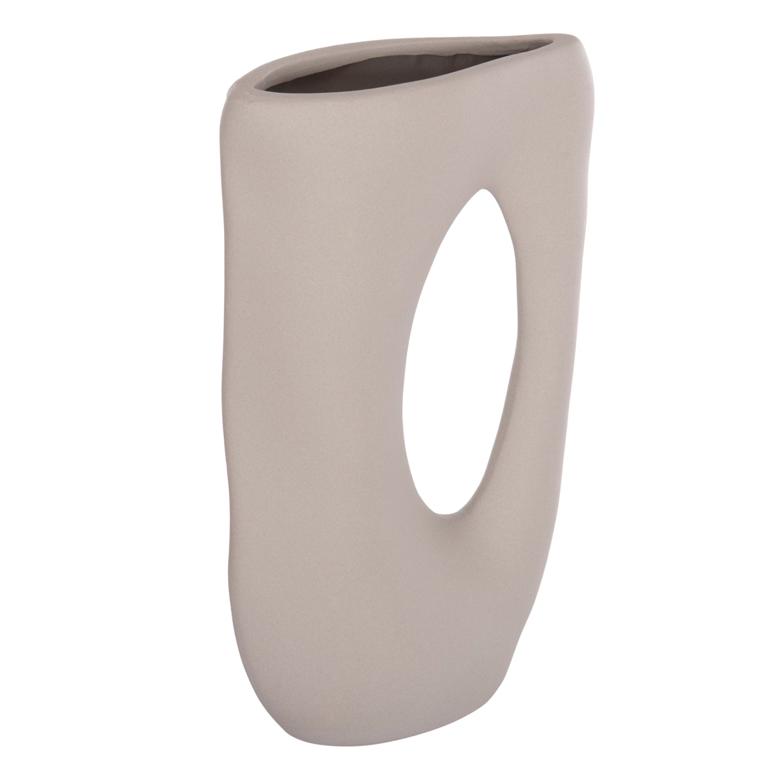 CERAMIC TABLE DECOR SEBOR HM4626.02 MATTE GREY 21x8x35.5Hcm.