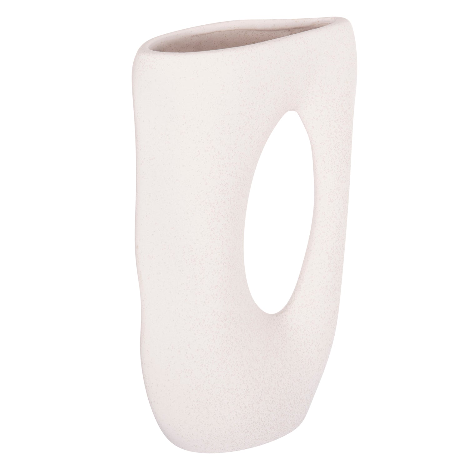 CERAMIC TABLE DECOR SEBOR HM4626.01 OFF WHITE WITH CRYSTALLISATION 21x8x35.5Hcm.