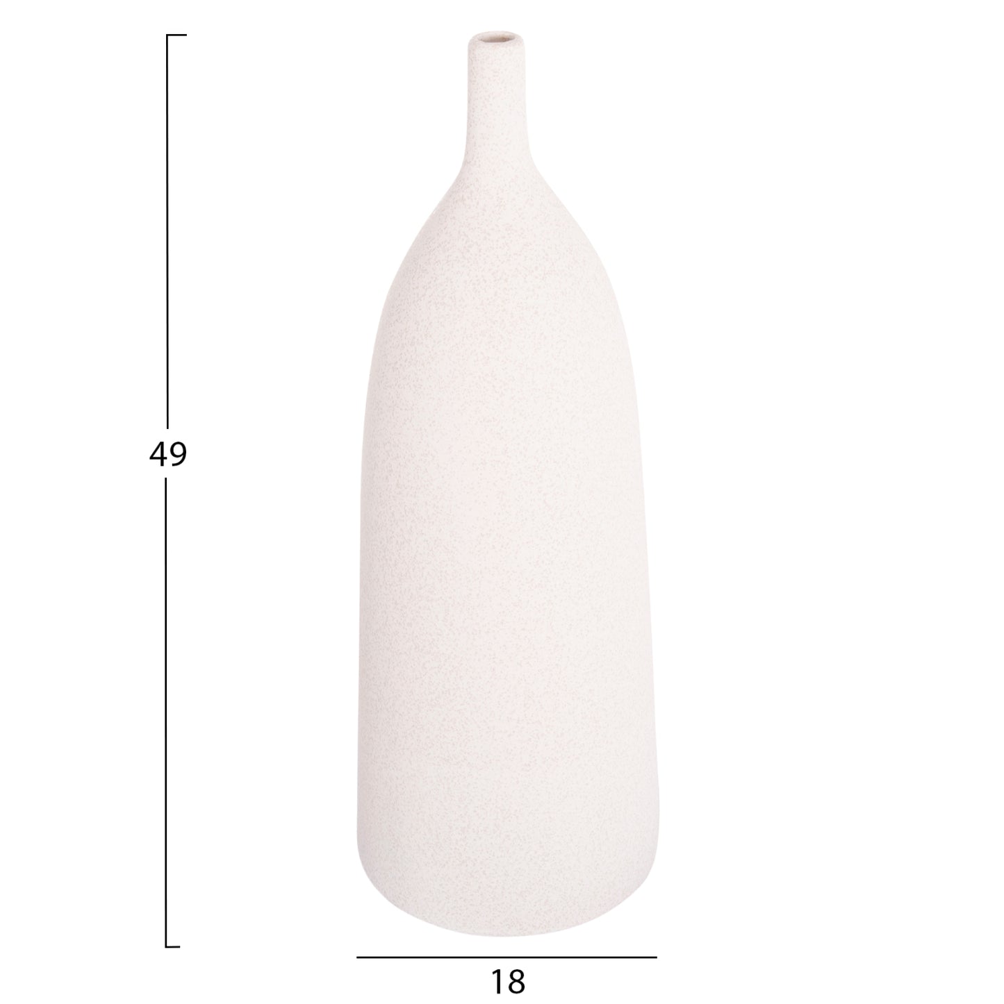 CERAMIC TABLE DECOR GALAD HM4633.01 OFF WHITE WITH CRYSTALLISATION Φ18x49Hcm.