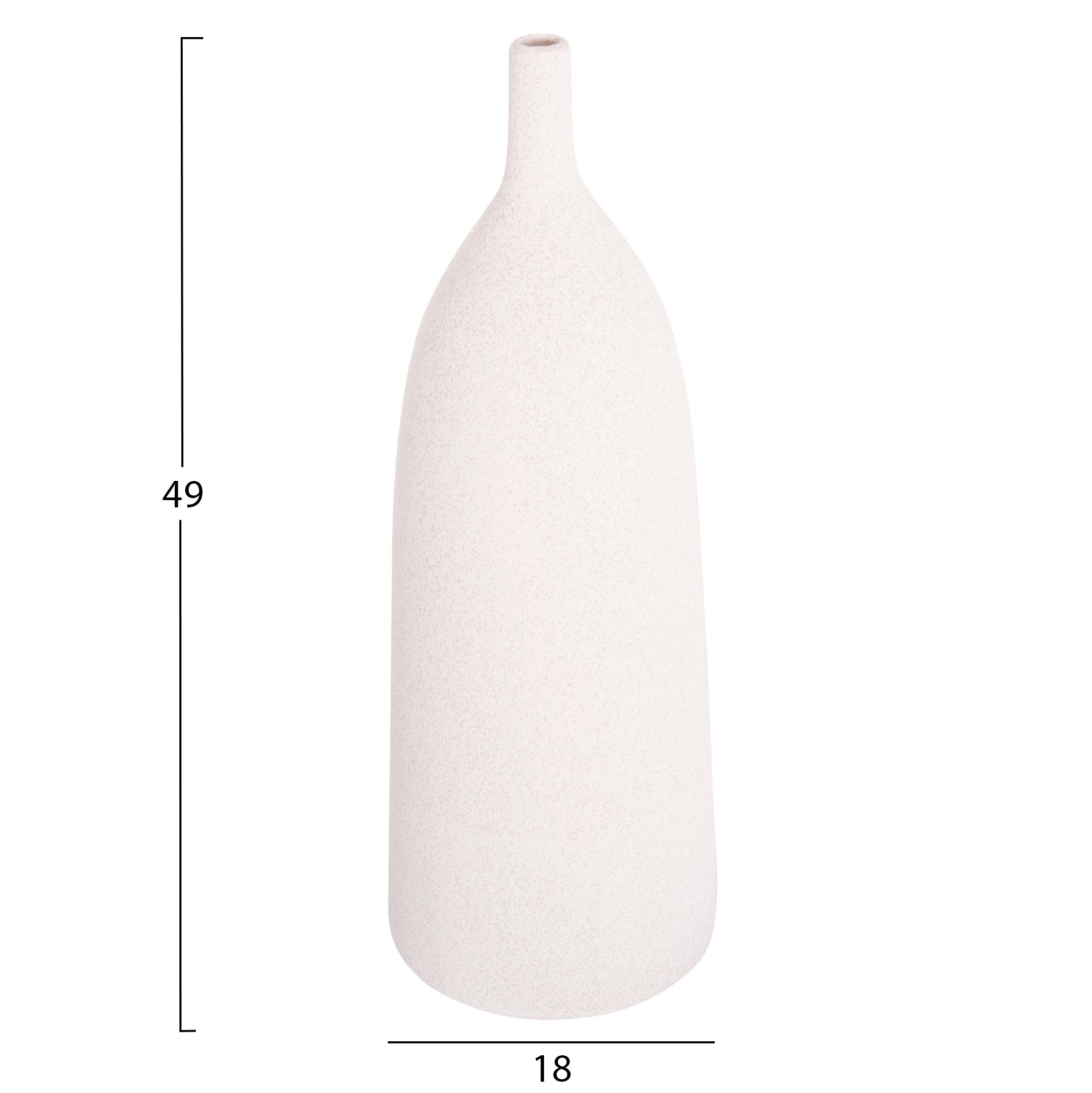 CERAMIC TABLE DECOR GALAD HM4633.01 OFF WHITE WITH CRYSTALLISATION Φ18x49Hcm.
