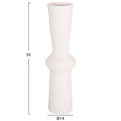 CERAMIC TABLE DECOR SCEPTER HM4637.01 OFF WHITE WITH CRYSTALLIZATION Φ14x50Hcm.