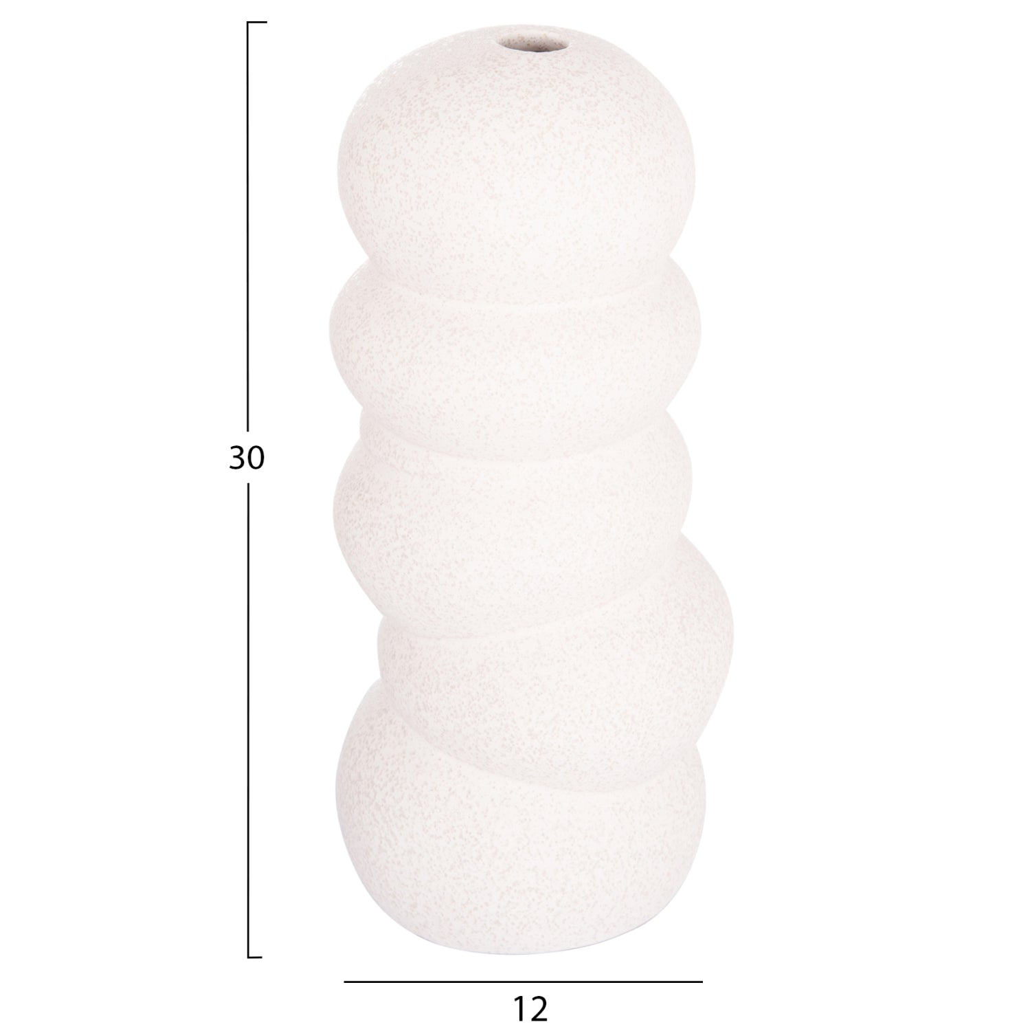 CERAMIC TABLE DECOR ROOK HM4630.01 OFF WHITE WITH CRYSTALLISATION Φ13x31Hcm.