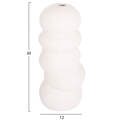 CERAMIC TABLE DECOR ROOK HM4630.01 OFF WHITE WITH CRYSTALLISATION Φ13x31Hcm.
