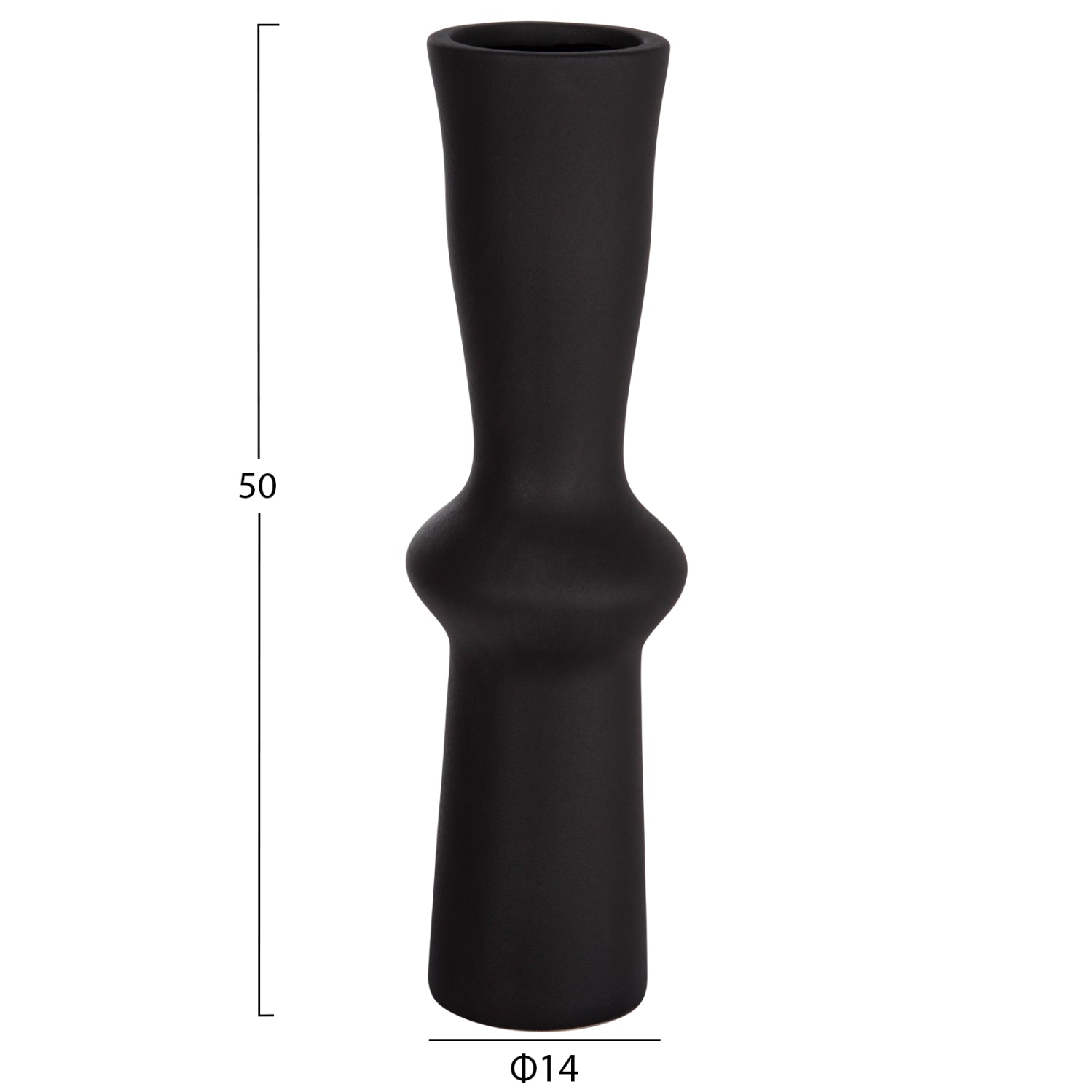 CERAMIC TABLE DECOR SCEPTER HM4637.02 MATTE BLACK Φ14x50Hcm.