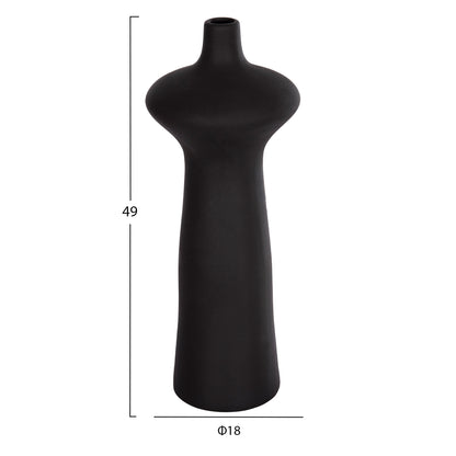 CERAMIC TABLE DECOR SCEPTER HM4636.02 MATTE BLACK Φ18x49Hcm.