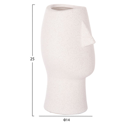 CERAMIC TABLE DECOR HUMANS HM4631 OFF WHITE WITH CRYSTALLIZATION Φ14x25Hcm.
