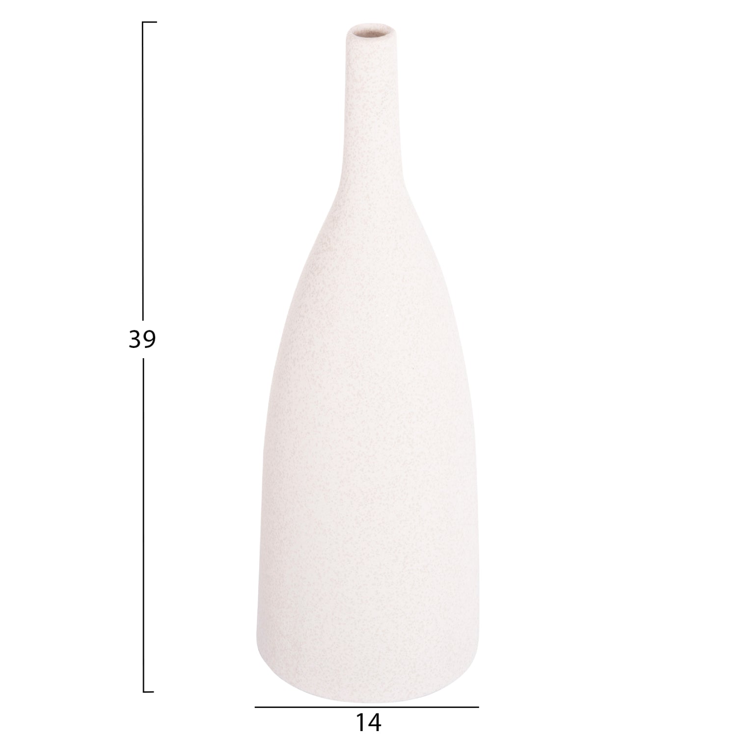 CERAMIC TABLE DECOR GALAD HM4634.01 OFF WHITE WITH CRYSTALLISATION Φ14x39H cm.