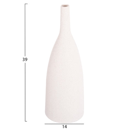 CERAMIC TABLE DECOR GALAD HM4634.01 OFF WHITE WITH CRYSTALLISATION Φ14x39H cm.