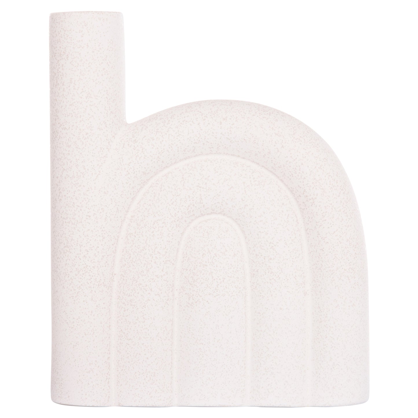 CERAMIC TABLE DECOR ARCON HM4639.01 OFF WHITE WITH CRYSTALLIZATION 23.5x5.5x29.5Hcm.
