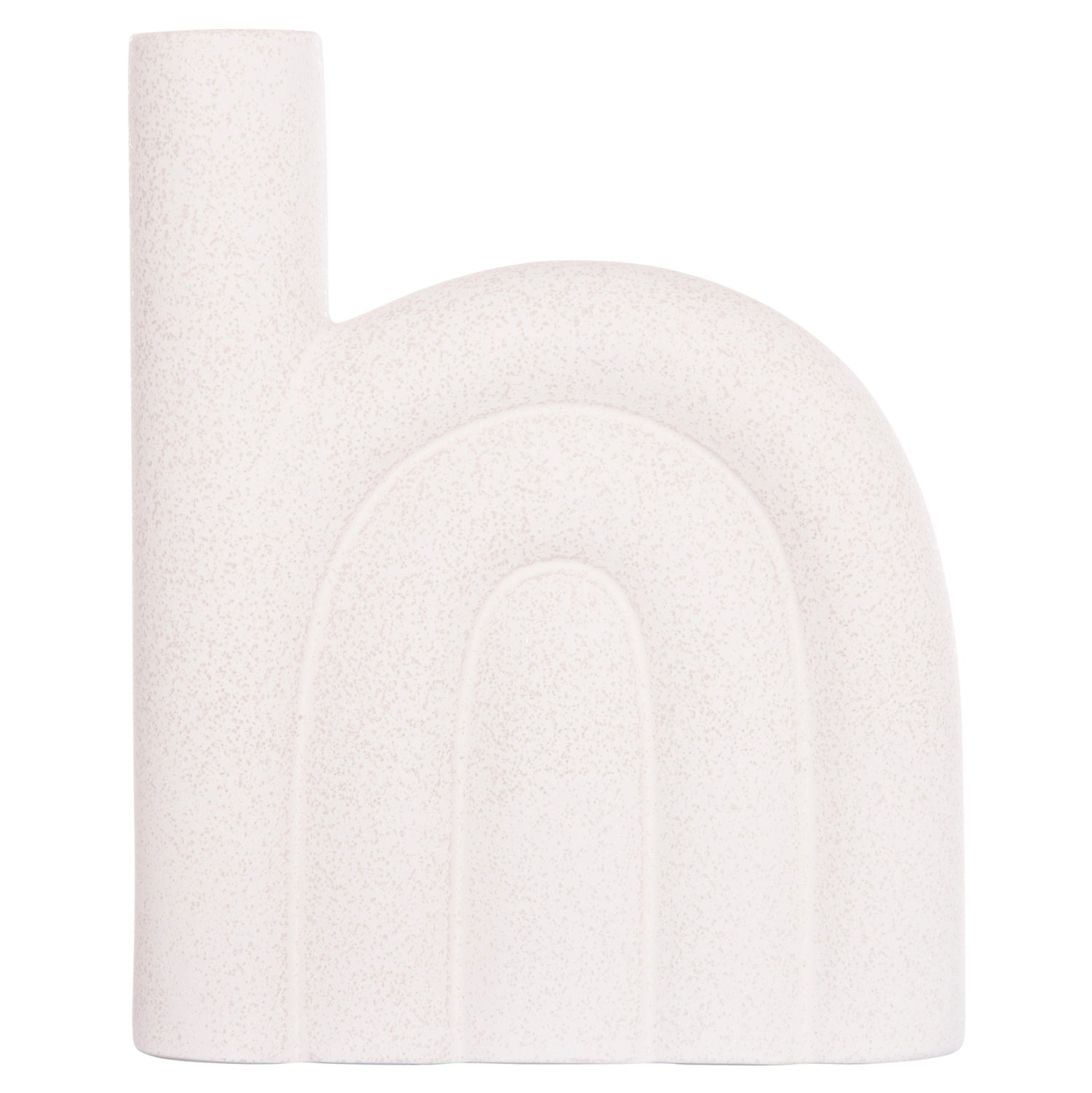 CERAMIC TABLE DECOR ARCON HM4639.01 OFF WHITE WITH CRYSTALLIZATION 23.5x5.5x29.5Hcm.