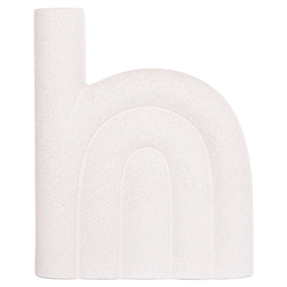 CERAMIC TABLE DECOR ARCON HM4639.01 OFF WHITE WITH CRYSTALLIZATION 23.5x5.5x29.5Hcm.