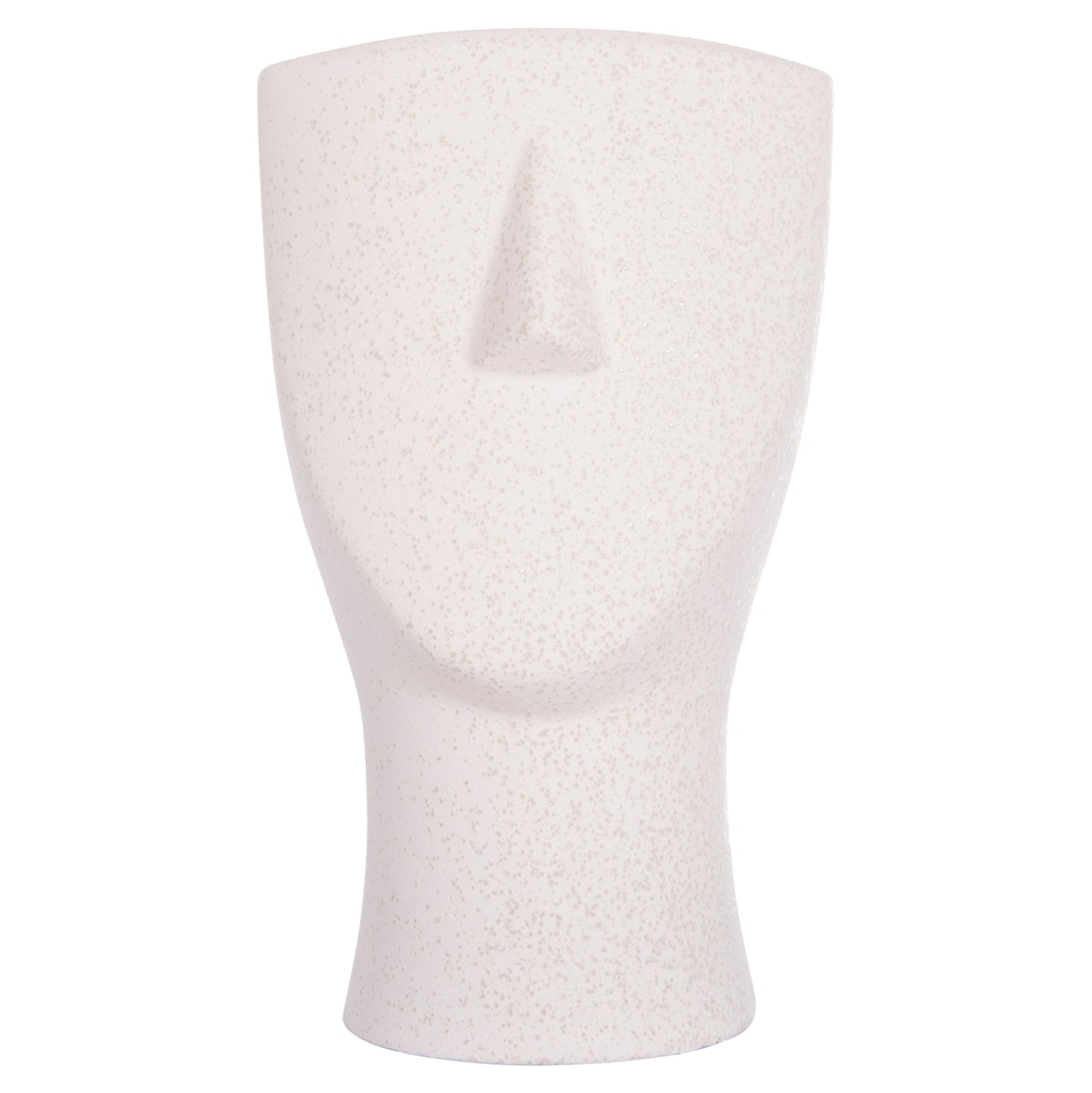 CERAMIC TABLE DECOR HUMANS HM4632 OFF WHITE WITH CRYSTALLIZATION Φ13x22Hcm.
