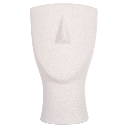 CERAMIC TABLE DECOR HUMANS HM4632 OFF WHITE WITH CRYSTALLIZATION Φ13x22Hcm.