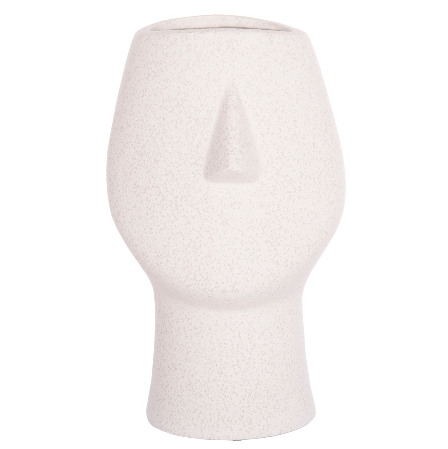 CERAMIC TABLE DECOR HUMANS HM4631 OFF WHITE WITH CRYSTALLIZATION Φ14x25Hcm.