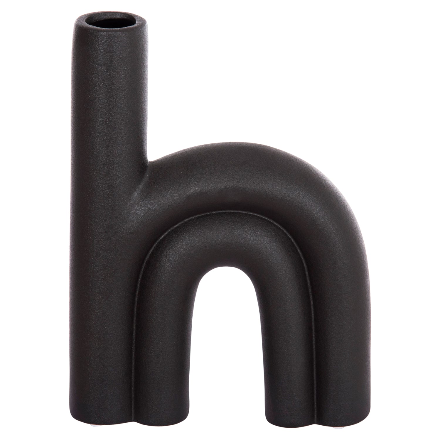 CERAMIC TABLE DECOR ARCON HM4638.02 MATTE BLACK 25,5x6x34H cm.