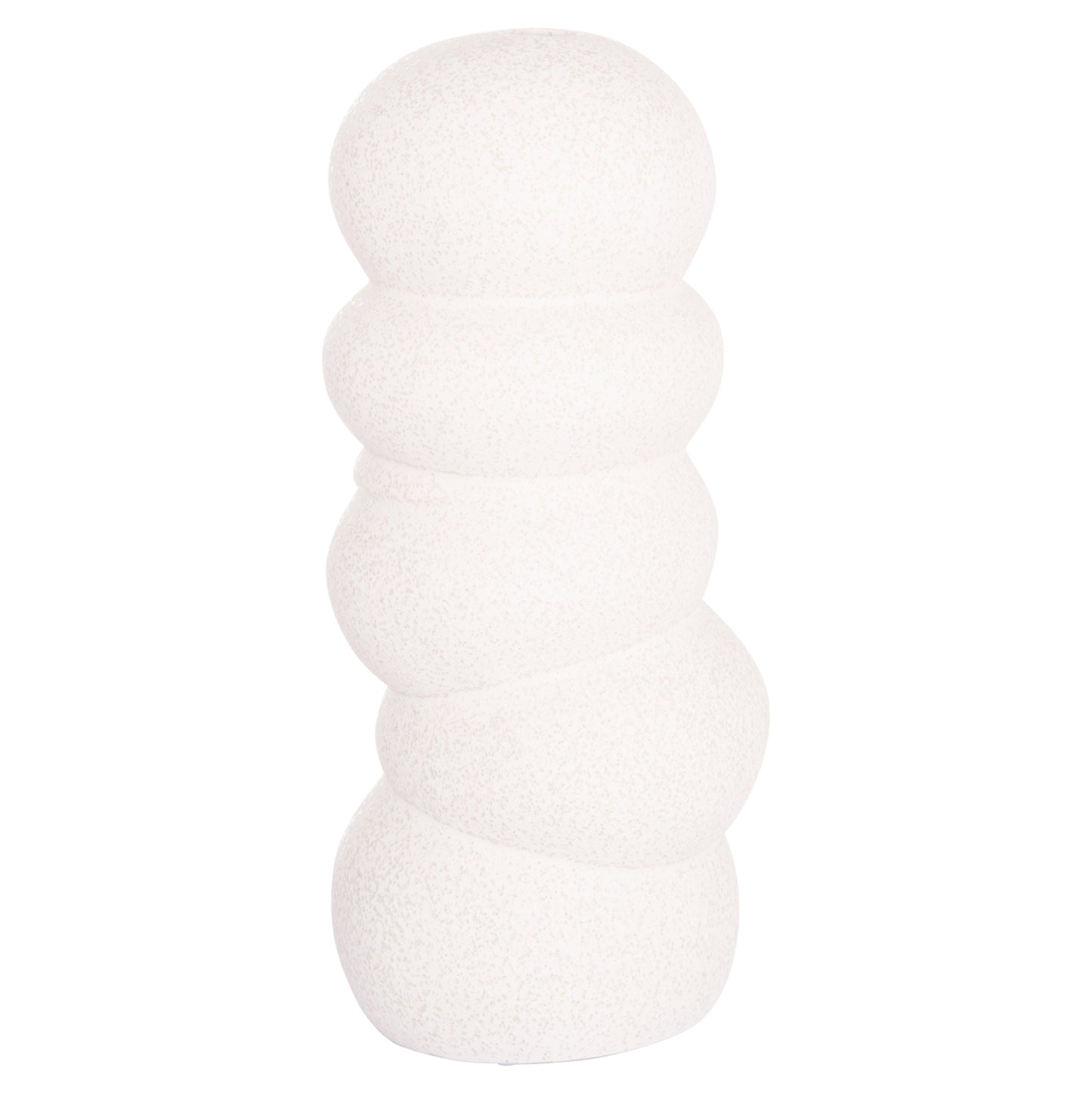 CERAMIC TABLE DECOR ROOK HM4630.01 OFF WHITE WITH CRYSTALLISATION Φ13x31Hcm.