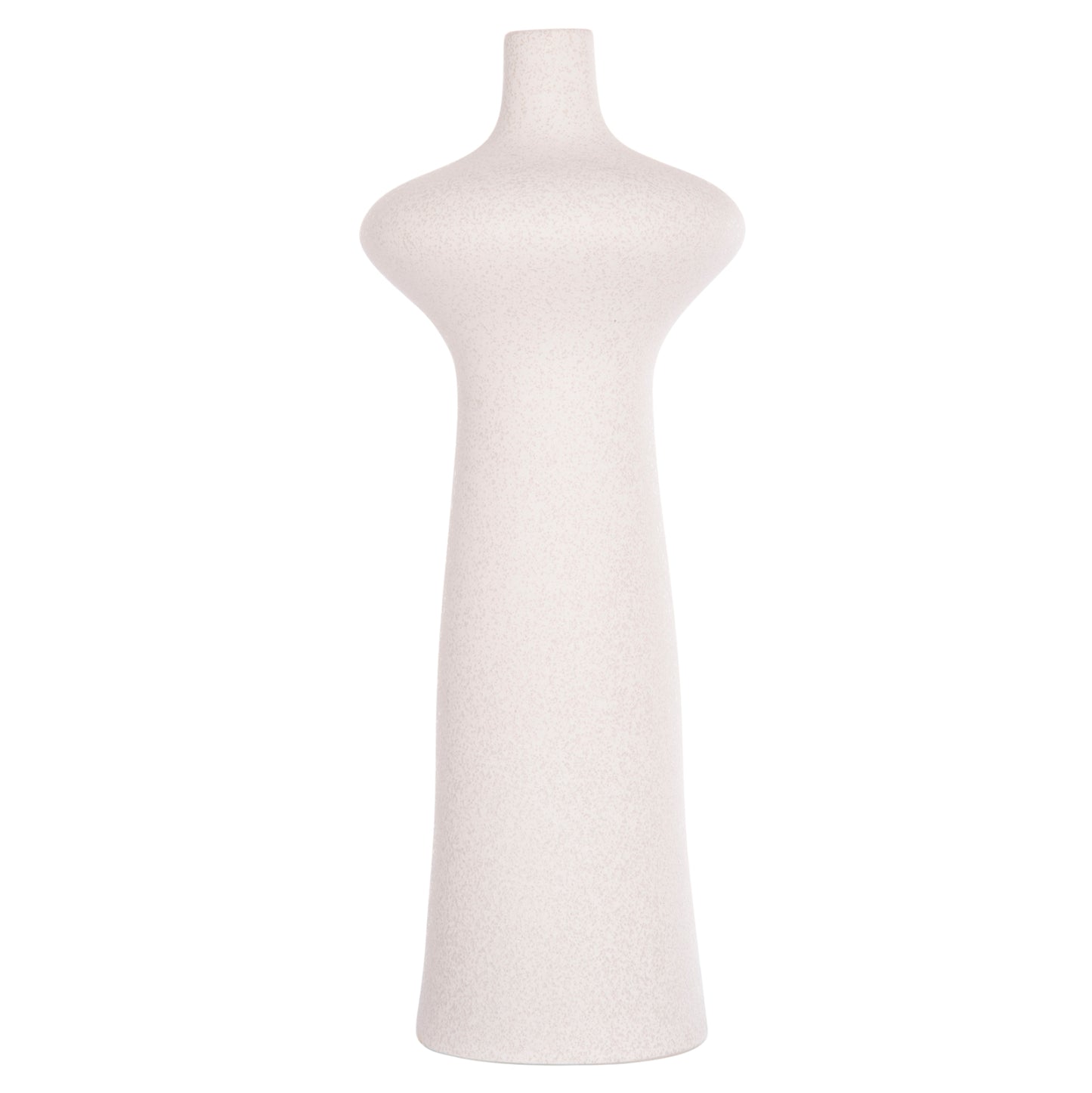CERAMIC TABLE DECOR SCEPTER HM4636.01 OFF WHITE WITH CRYSTALLIZATION Φ18x49Hcm.