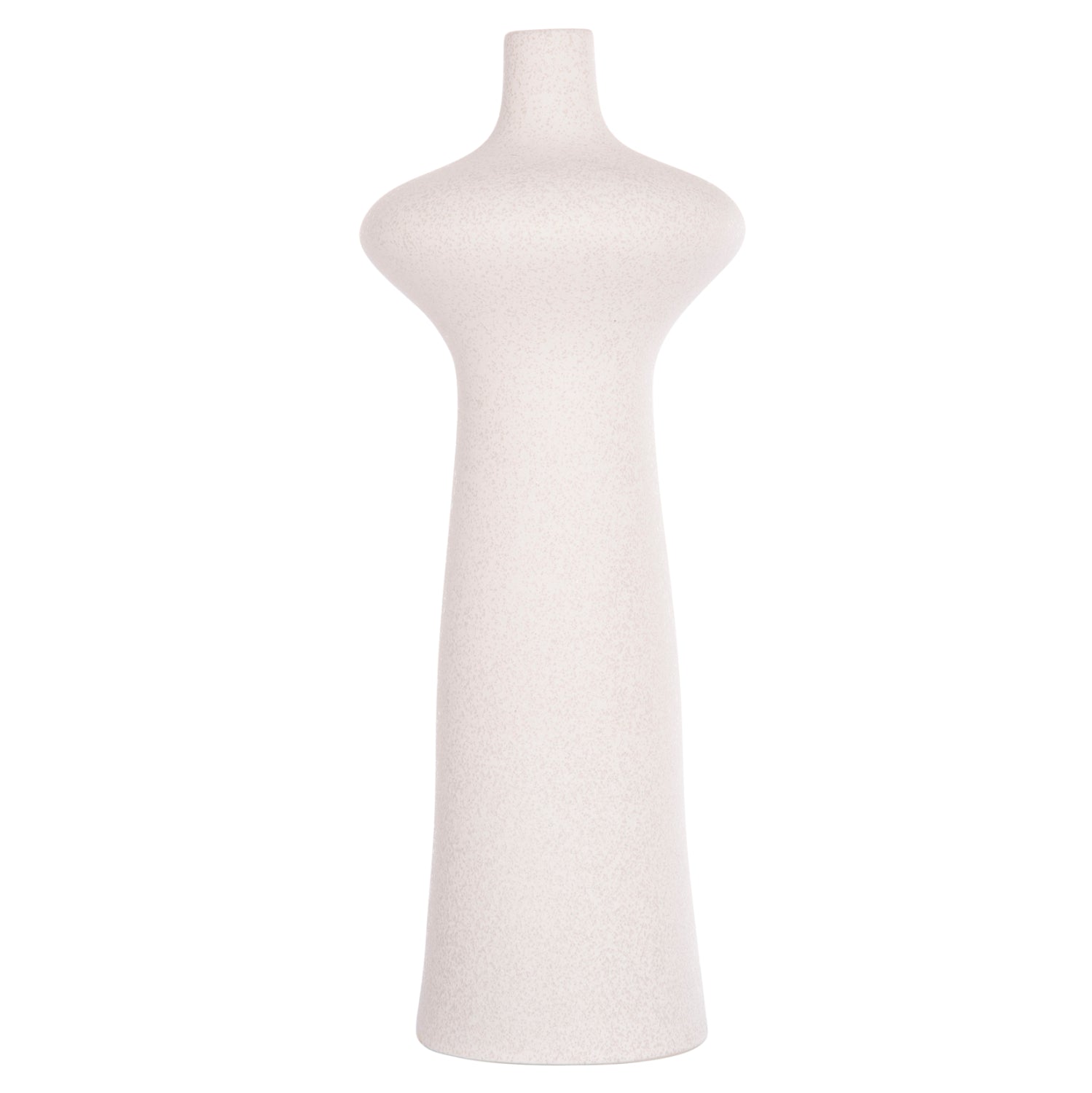 CERAMIC TABLE DECOR SCEPTER HM4636.01 OFF WHITE WITH CRYSTALLIZATION Φ18x49Hcm.