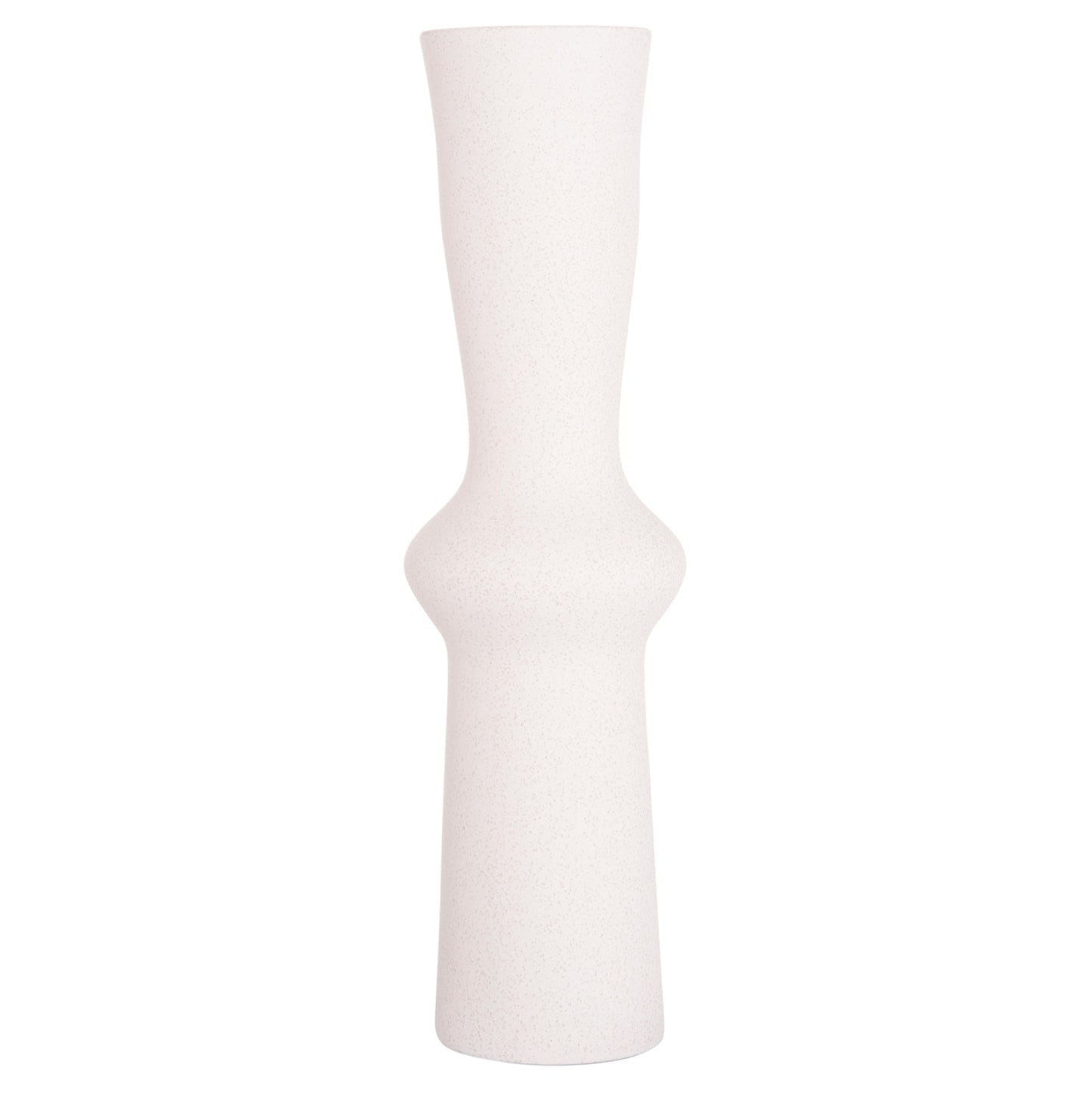 CERAMIC TABLE DECOR SCEPTER HM4637.01 OFF WHITE WITH CRYSTALLIZATION Φ14x50Hcm.