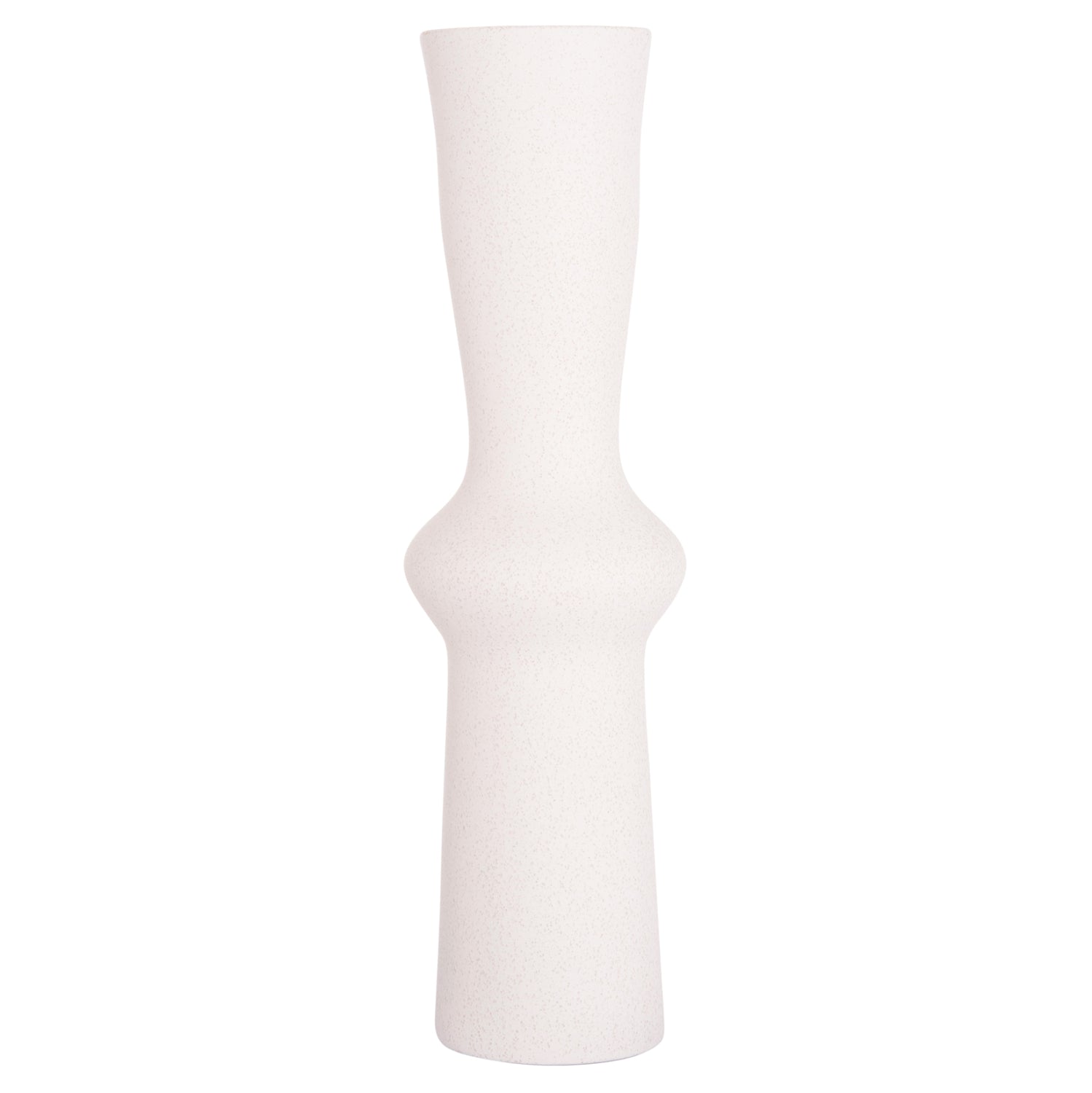 CERAMIC TABLE DECOR SCEPTER HM4637.01 OFF WHITE WITH CRYSTALLIZATION Φ14x50Hcm.