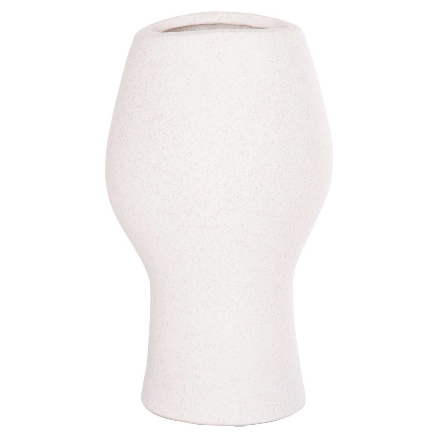 CERAMIC TABLE DECOR HUMANS HM4631 OFF WHITE WITH CRYSTALLIZATION Φ14x25Hcm.