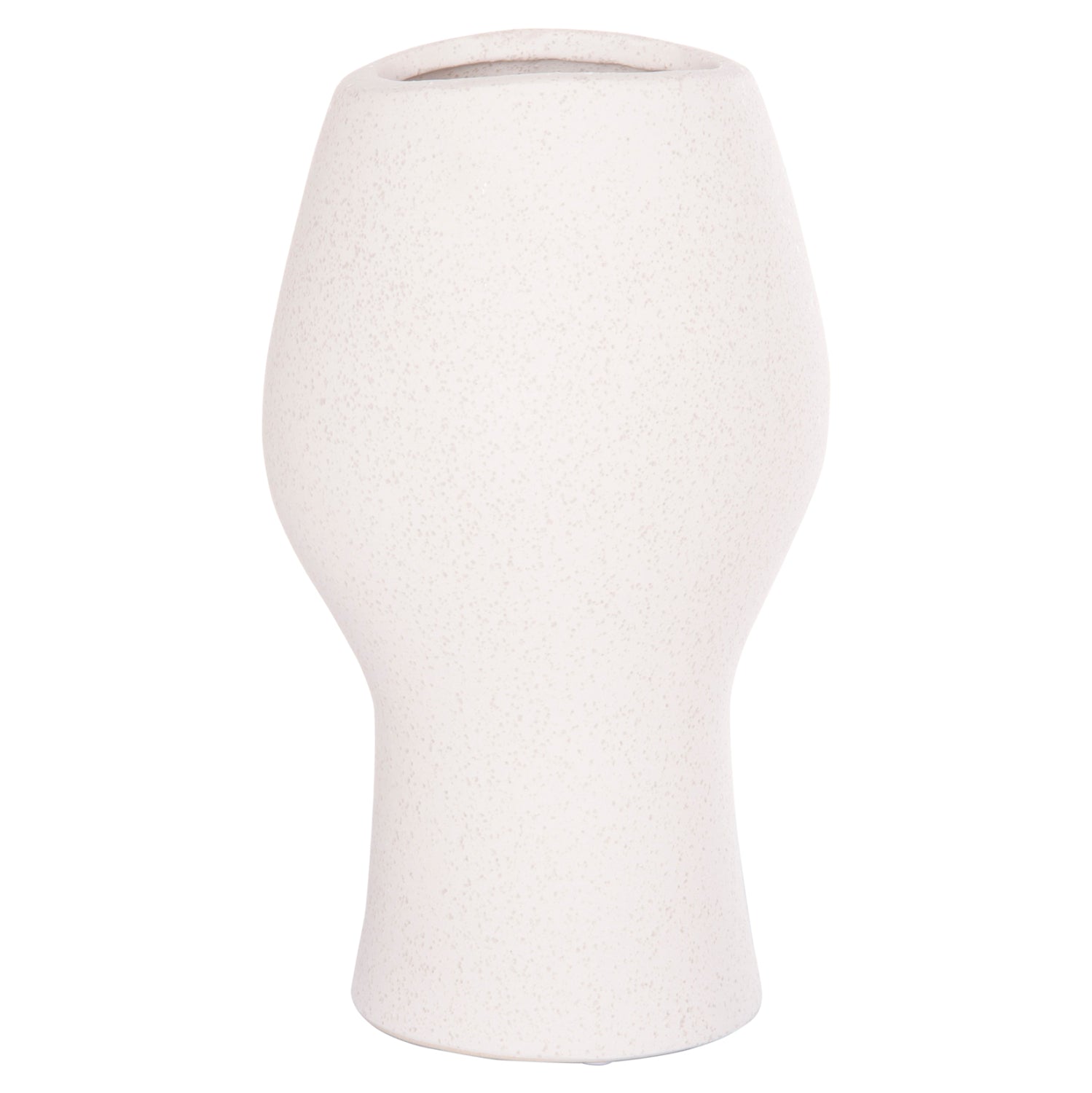 CERAMIC TABLE DECOR HUMANS HM4631 OFF WHITE WITH CRYSTALLIZATION Φ14x25Hcm.