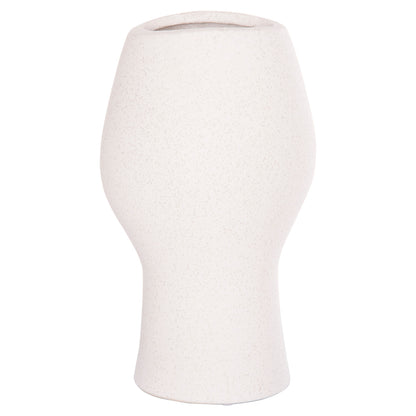 CERAMIC TABLE DECOR HUMANS HM4631 OFF WHITE WITH CRYSTALLIZATION Φ14x25Hcm.