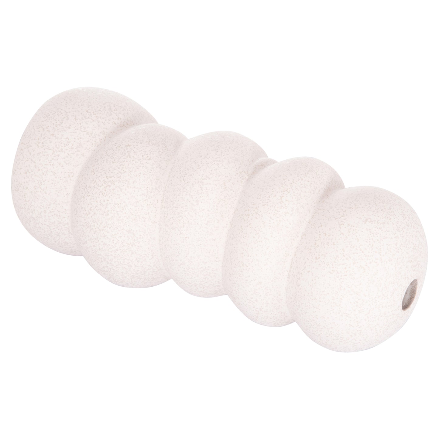 CERAMIC TABLE DECOR ROOK HM4630.01 OFF WHITE WITH CRYSTALLISATION Φ13x31Hcm.