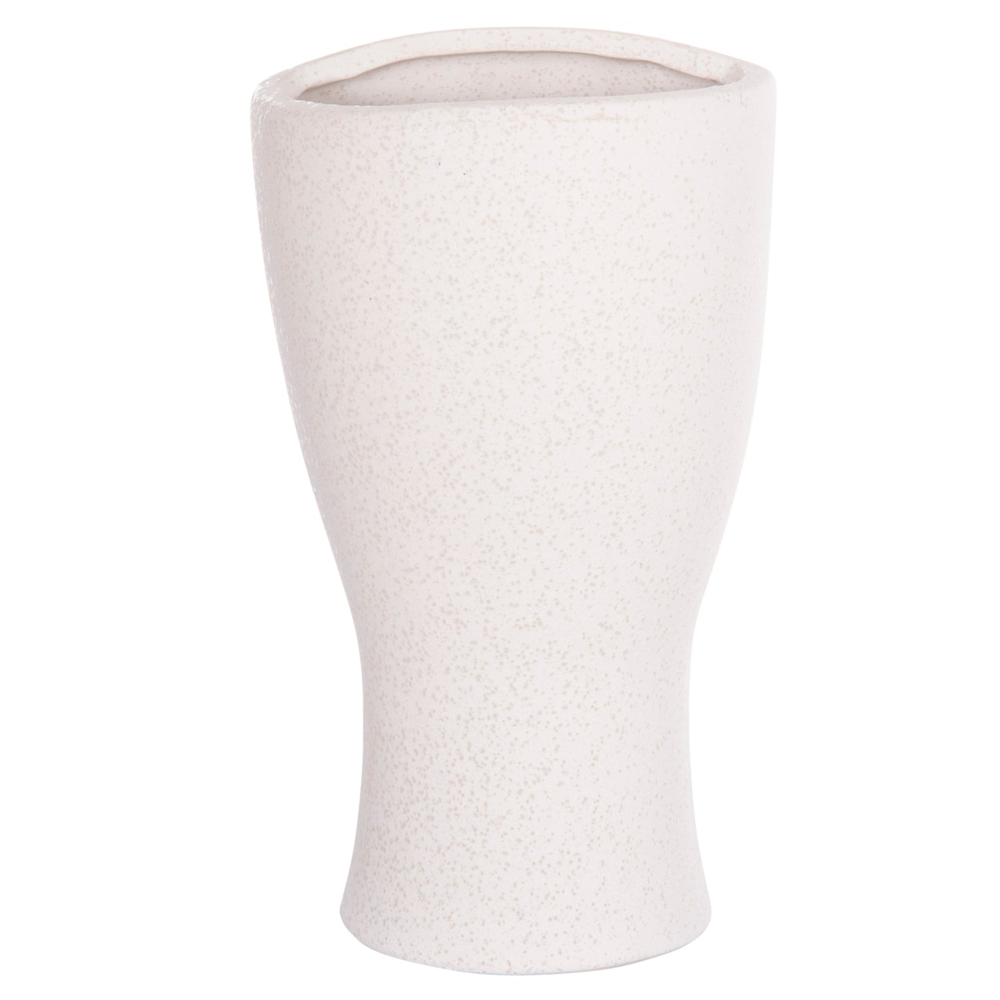 CERAMIC TABLE DECOR HUMANS HM4632 OFF WHITE WITH CRYSTALLIZATION Φ13x22Hcm.