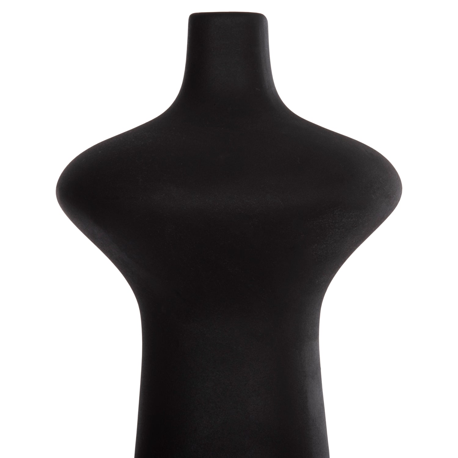 CERAMIC TABLE DECOR SCEPTER HM4636.02 MATTE BLACK Φ18x49Hcm.