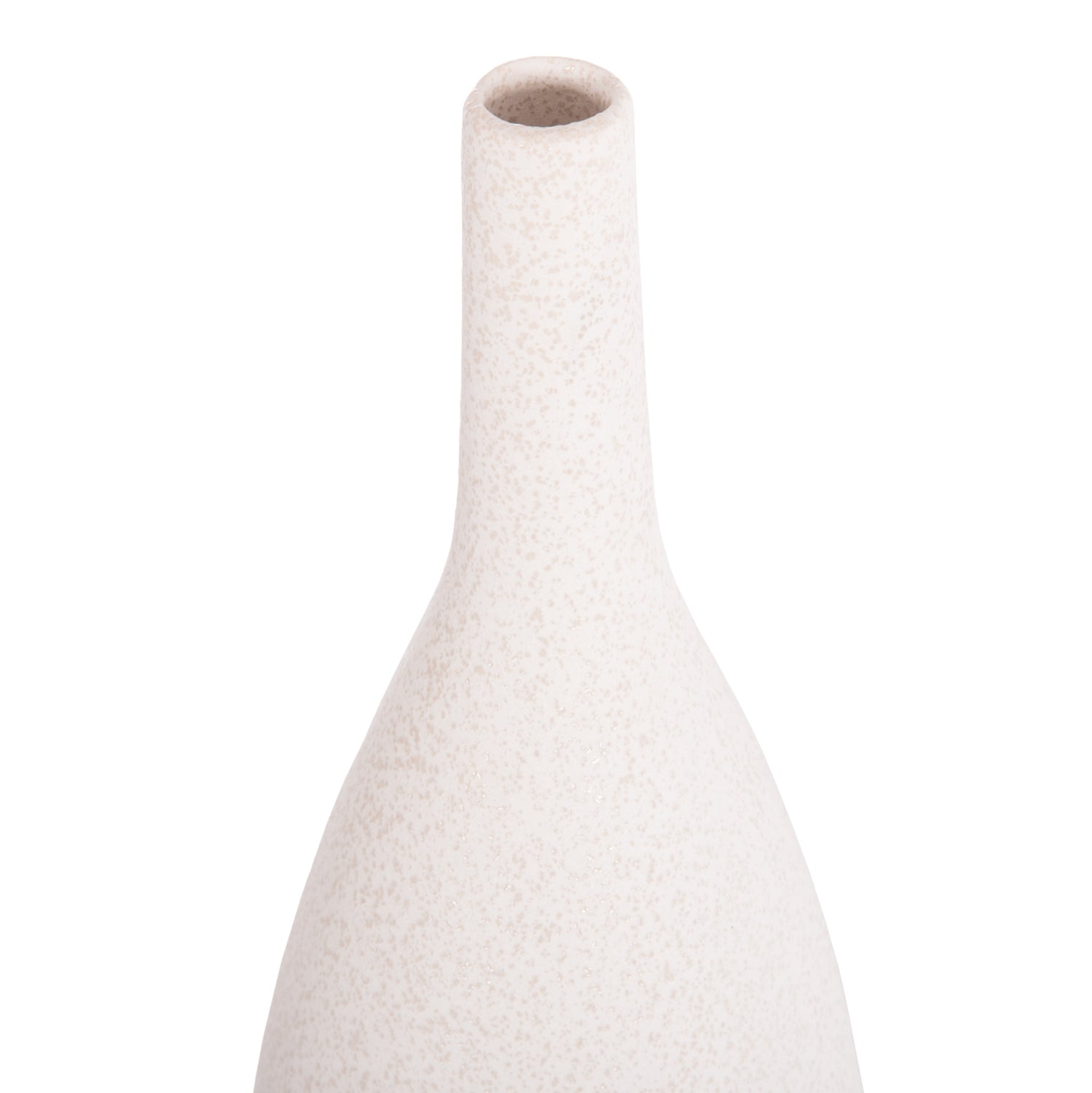CERAMIC TABLE DECOR GALAD HM4634.01 OFF WHITE WITH CRYSTALLISATION Φ14x39H cm.