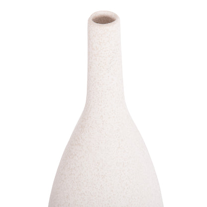 CERAMIC TABLE DECOR GALAD HM4634.01 OFF WHITE WITH CRYSTALLISATION Φ14x39H cm.