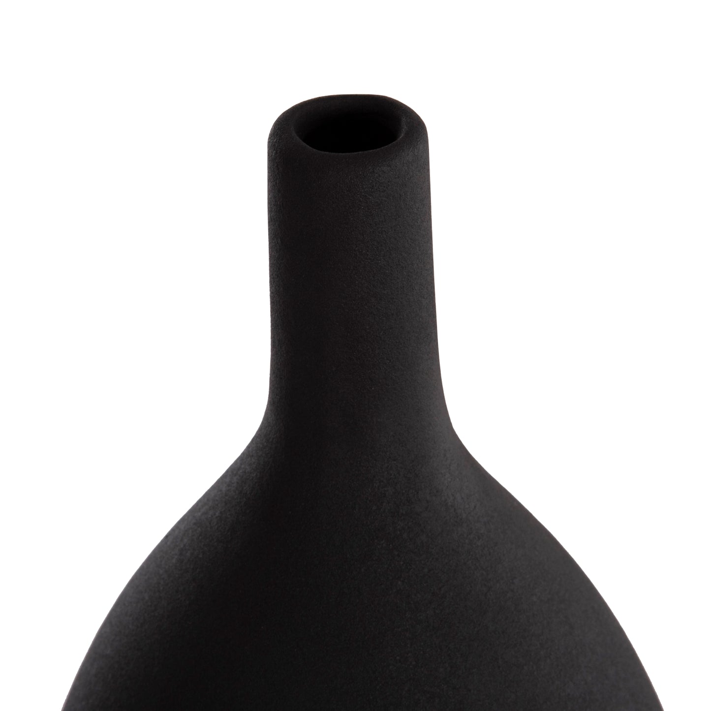 CERAMIC TABLE DECOR GALAD HM4633.02 BLACK MATTE Φ18x49H cm.