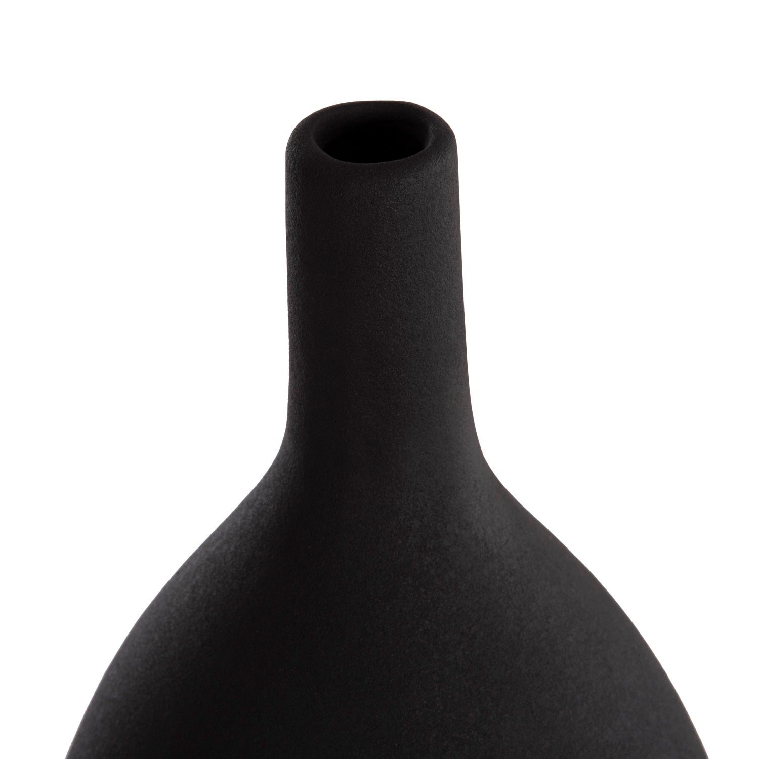 CERAMIC TABLE DECOR GALAD HM4633.02 BLACK MATTE Φ18x49H cm.