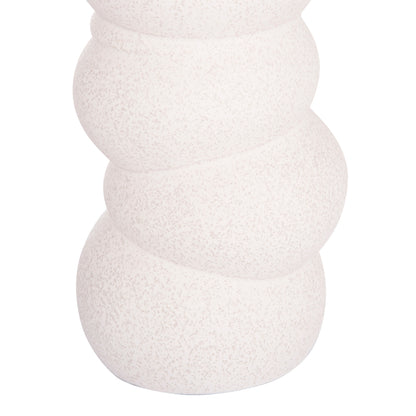 CERAMIC TABLE DECOR ROOK HM4630.01 OFF WHITE WITH CRYSTALLISATION Φ13x31Hcm.
