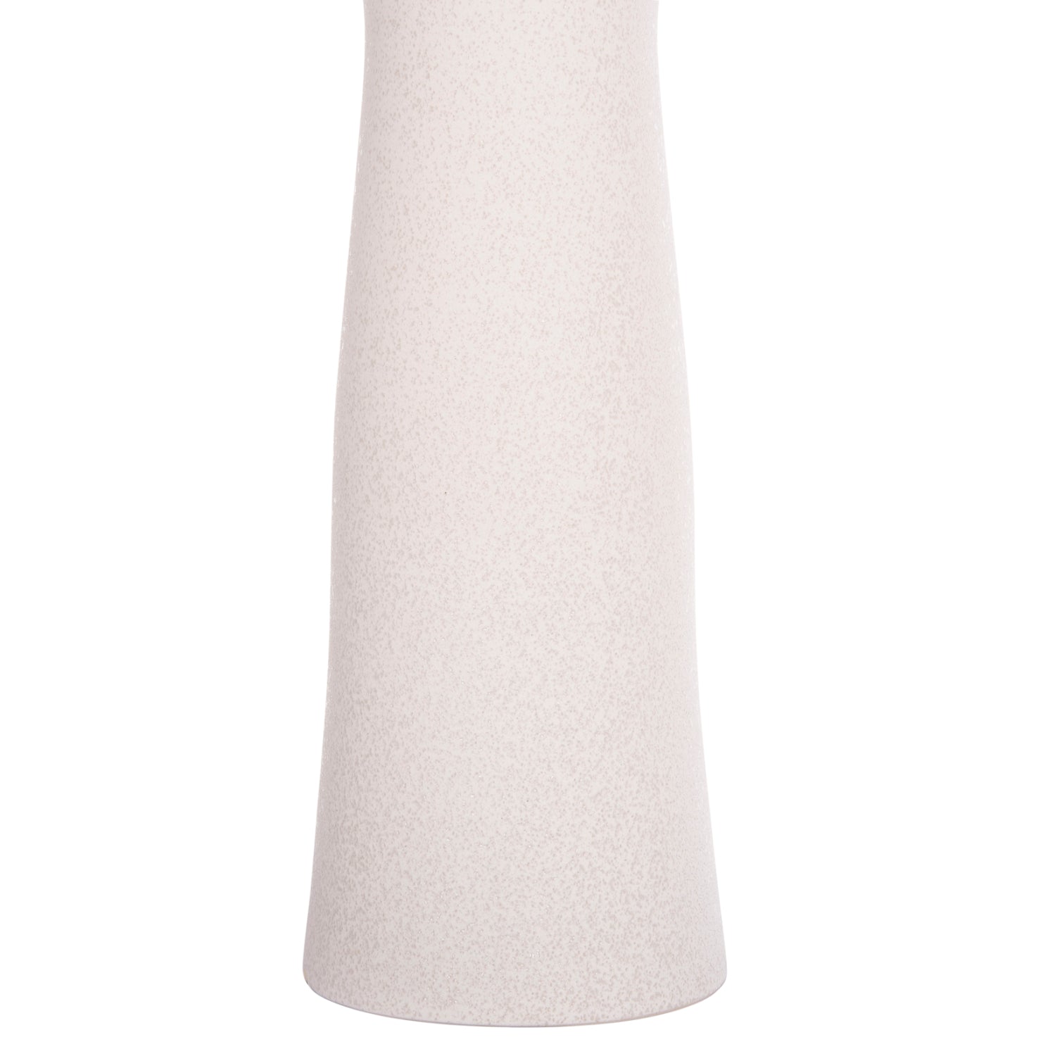 CERAMIC TABLE DECOR SCEPTER HM4636.01 OFF WHITE WITH CRYSTALLIZATION Φ18x49Hcm.