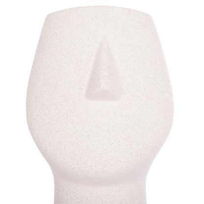 CERAMIC TABLE DECOR HUMANS HM4631 OFF WHITE WITH CRYSTALLIZATION Φ14x25Hcm.