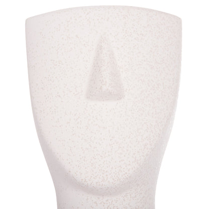 CERAMIC TABLE DECOR HUMANS HM4632 OFF WHITE WITH CRYSTALLIZATION Φ13x22Hcm.