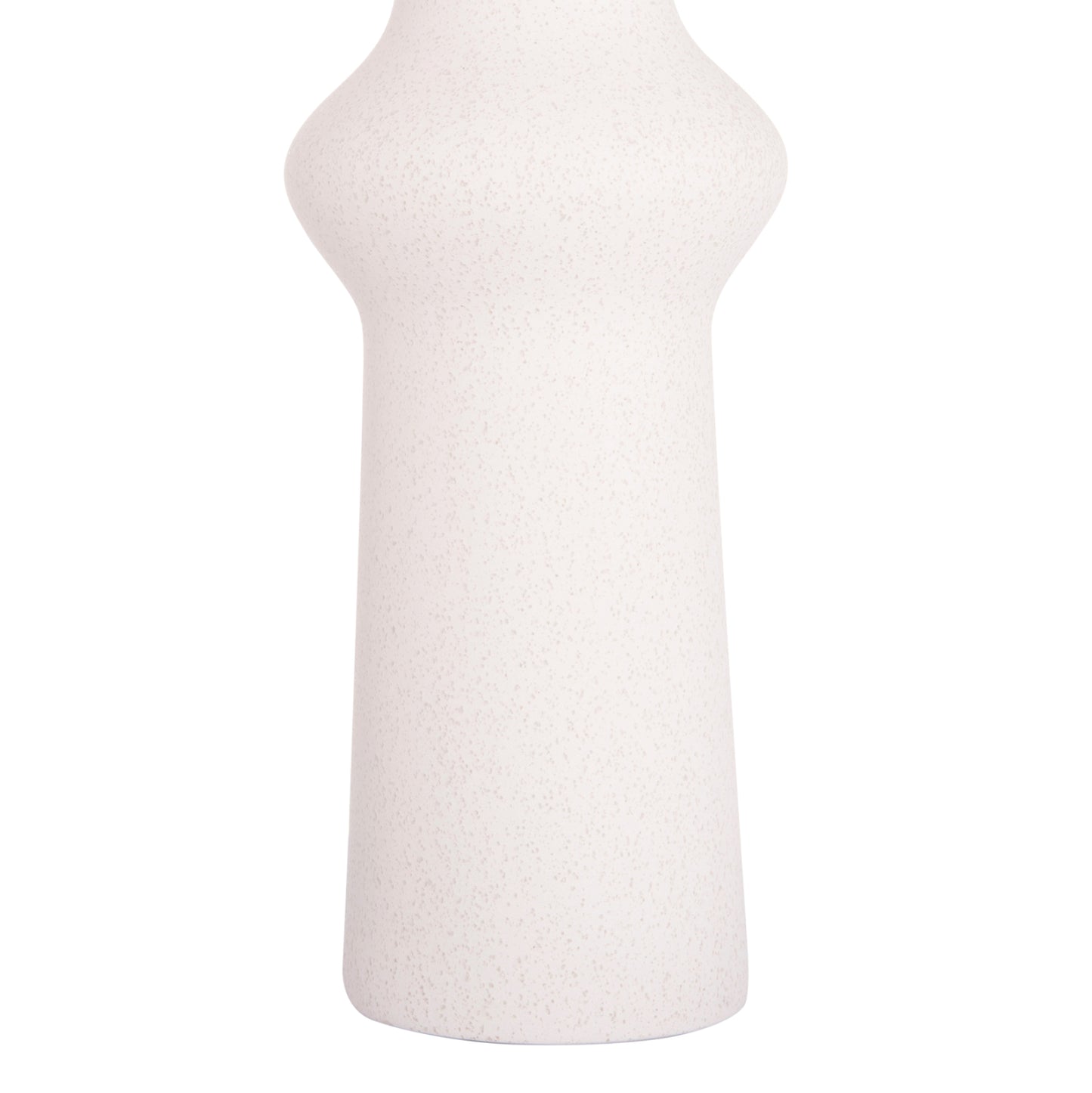 CERAMIC TABLE DECOR SCEPTER HM4637.01 OFF WHITE WITH CRYSTALLIZATION Φ14x50Hcm.