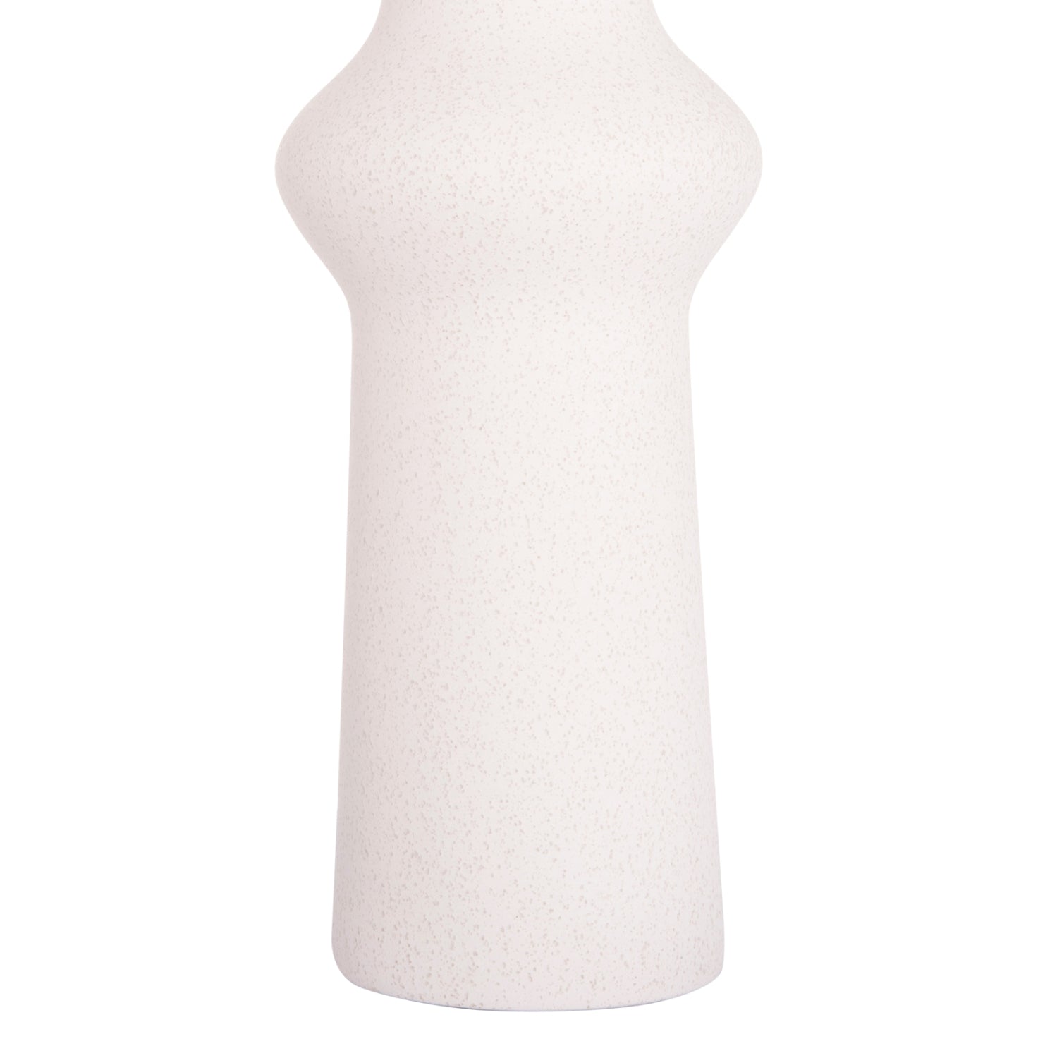 CERAMIC TABLE DECOR SCEPTER HM4637.01 OFF WHITE WITH CRYSTALLIZATION Φ14x50Hcm.