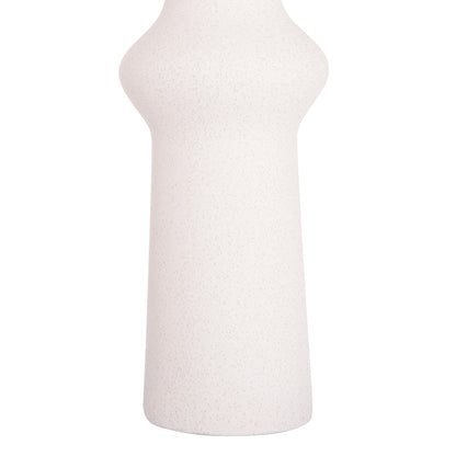 CERAMIC TABLE DECOR SCEPTER HM4637.01 OFF WHITE WITH CRYSTALLIZATION Φ14x50Hcm.