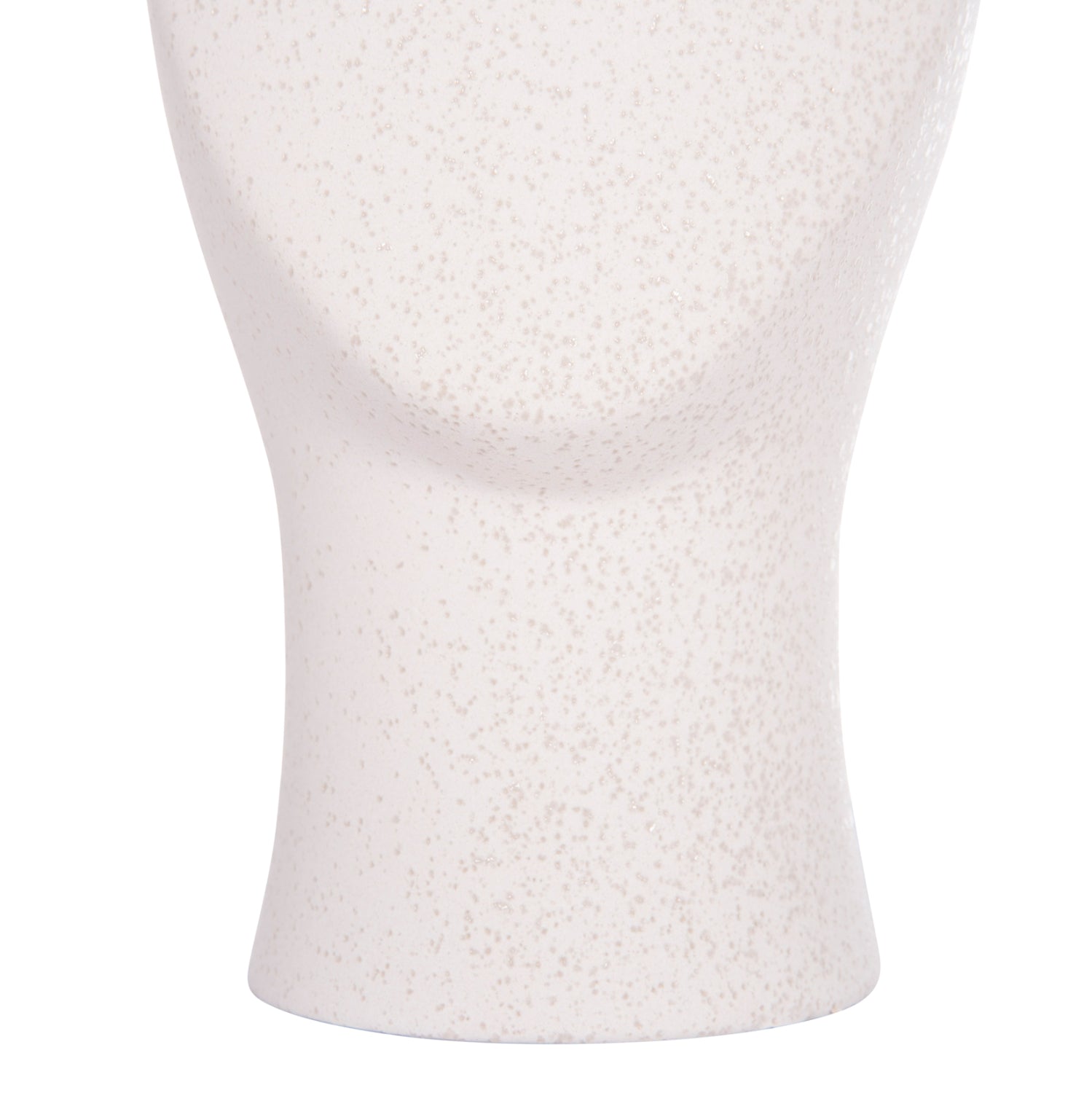 CERAMIC TABLE DECOR HUMANS HM4632 OFF WHITE WITH CRYSTALLIZATION Φ13x22Hcm.