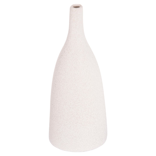 CERAMIC TABLE DECOR GALAD HM4635.01 OFF WHITE WITH CRYSTALLISATION Φ14x33,5H cm.