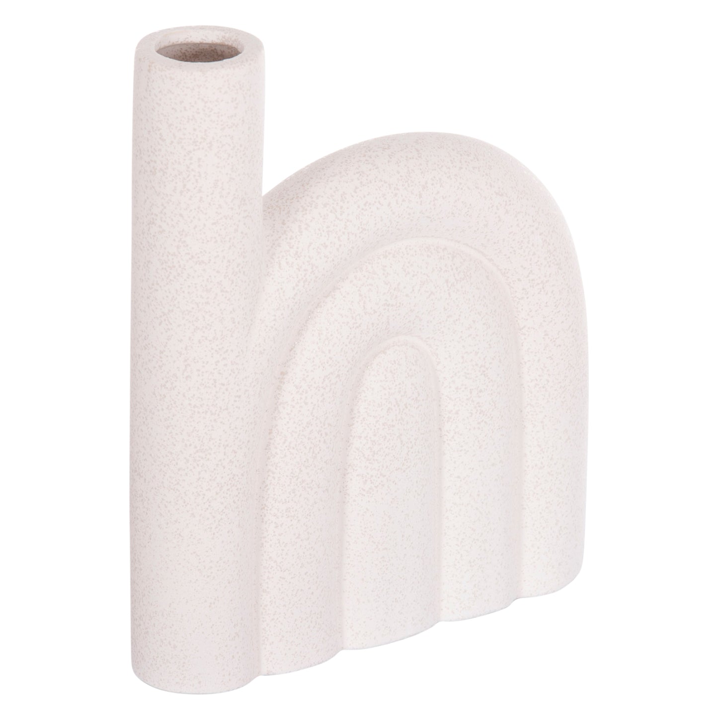 CERAMIC TABLE DECOR ARCON HM4639.01 OFF WHITE WITH CRYSTALLIZATION 23.5x5.5x29.5Hcm.